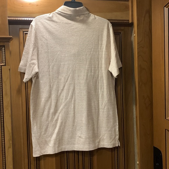NWOT Bugatchi Stripe Cotton & Linen Polo Size Small - Picture 3 of 6